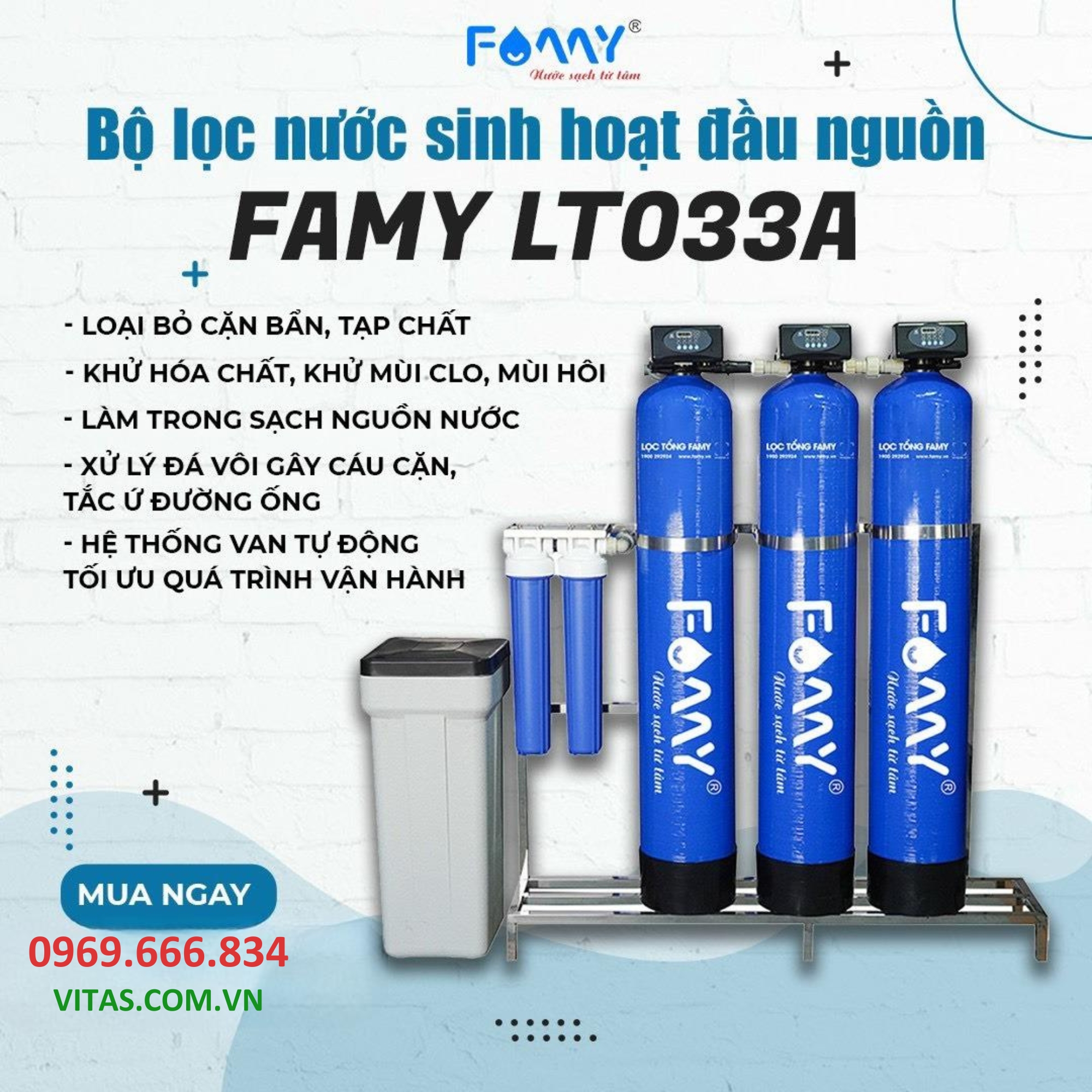Lọc nước đầu nguồn FAMY LT033A lọc siêu hạng