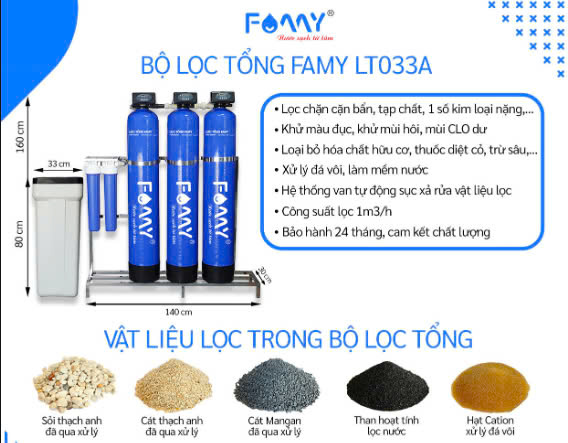 Hạt lọc trong cột lọc tổng